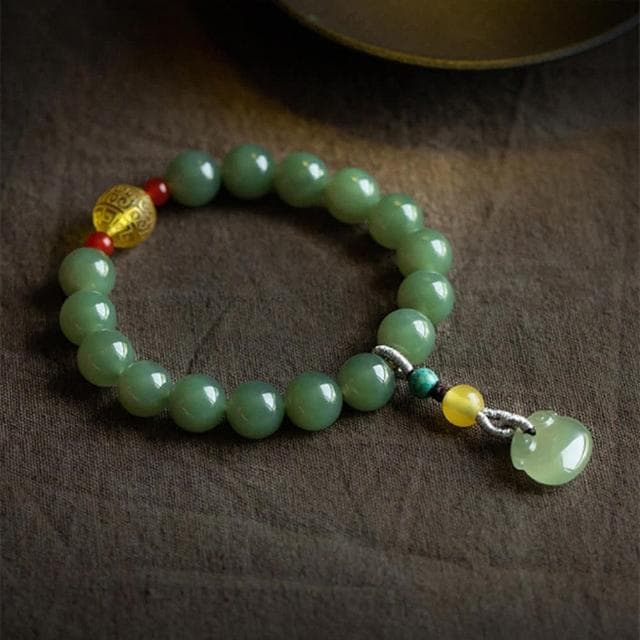 【LEESA】玉手鍊\佛珠\和田青玉手鍊\串珠手鍊\民族風飾品\女生飾品\如意鎖手鍊\送女生\送長輩\保平安\禮物