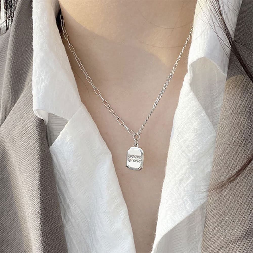 【LEESA】S925純銀項 韓國項鍊 韓款項錬 閨蜜 項鍊 禮品 情侶禮物 網紅項鍊 簡約風格 銀項鍊