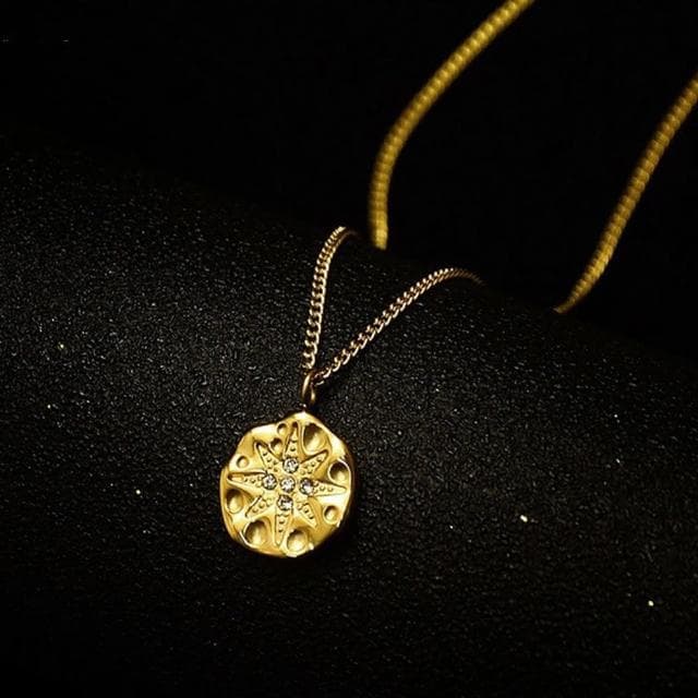【LEESA】芒星項鍊\星星項鍊\INS項鍊\金幣項鍊\生日禮物女生\18k金項鍊\簡約項鍊\項鍊\鎖骨鏈