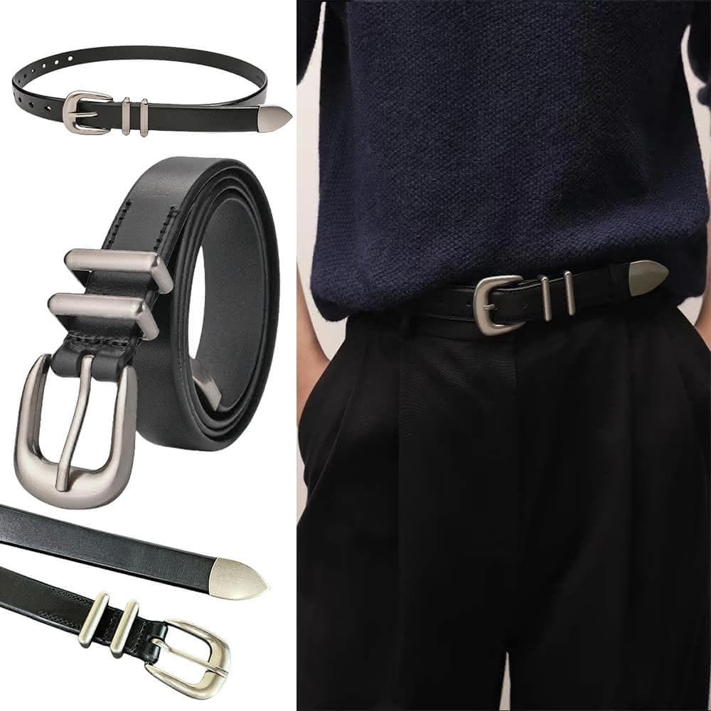 【LEESA】真皮皮帶\女生腰帶\皮帶\褲帶\百搭腰帶\復古皮帶\精品皮帶\皮具\黑色皮帶\韓國皮帶\禮物\個性皮帶\衣服配件