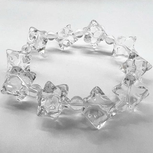 【LEESA】六芒星\手鏈\飾品\手串\串珠\手鍊女\禮物\天然白水晶\梅爾卡巴\手串\手鍊情侶\手鍊\水晶手鍊\水晶手串\