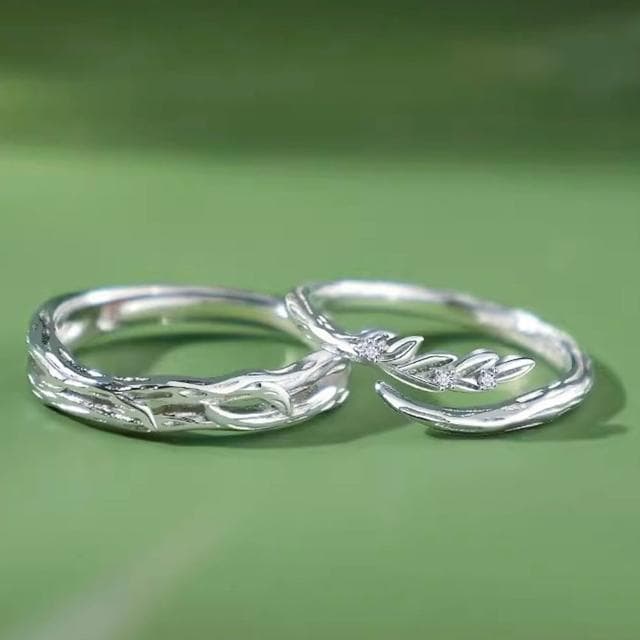 【LEESA】情侶戒指\戒指\指環\純銀戒指\造型戒指\男女對戒\生日禮物\送女友\送男友\可調節戒指\開口戒指\高級感\禮物