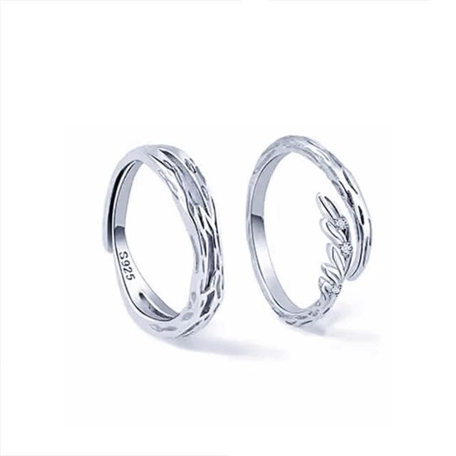 【LEESA】情侶戒指\戒指\指環\純銀戒指\造型戒指\男女對戒\生日禮物\送女友\送男友\可調節戒指\開口戒指\高級感\禮物