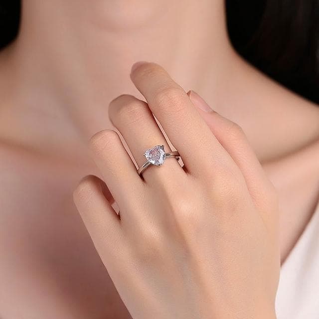 【LEESA】愛心戒指\高級感\戒指\指環\純銀戒指\歐美戒指\銀戒\銀飾\閨蜜戒指\送長輩\送女生\小禮物