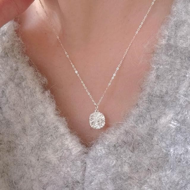 【LEESA】925純銀\小方糖\項鍊\簡約\冷淡風\INS風\小紅書\項鍊\項鍊女\純銀項鍊\閨密項鍊\交換禮物\情人節禮物