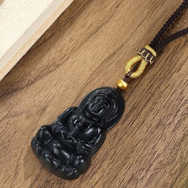 【LEESA】足金999\編繩項鍊\首飾\保平安\雕刻\護身符\飾品\項鍊\男生項鍊\和田玉\玉石\觀音像\佛像\吊墜\玉珮