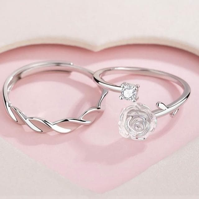 【LEESA】山茶花戒指\飾品\銀飾\純銀戒指\情侶戒指\戒指女\戒指男\S925純銀\小眾設計\簡約\戒指\對戒\情人節禮物