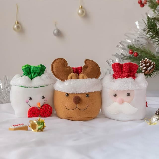【MUMUSHOP】MUMU TM00996 可愛造型束口袋 聖誕禮物 束口袋 交換禮物 聖誕節 絨布袋 絨布束口袋 植絨束口袋 絨布袋