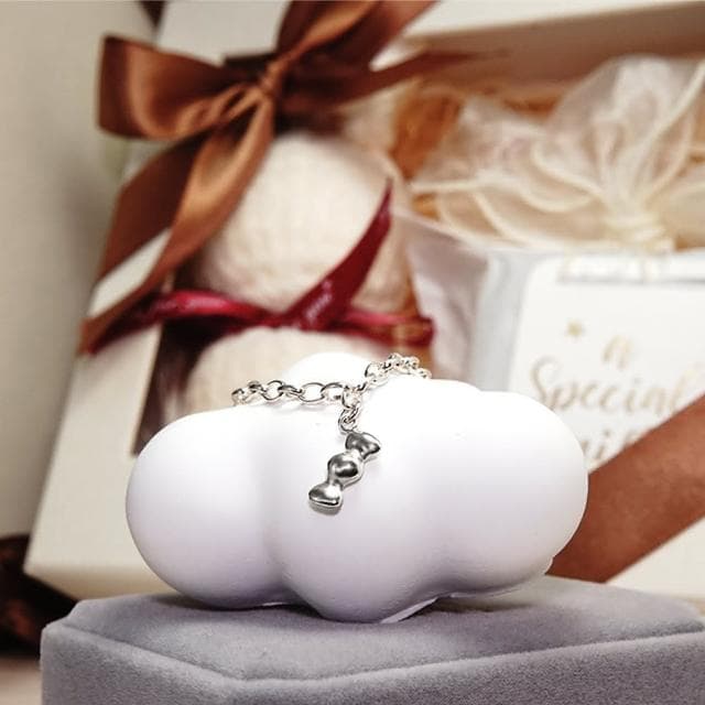 【ART64】純銀彌月禮盒組 寶寶手鍊 新生兒/滿月禮物推薦 蝴蝶結糖果 兒童銀飾