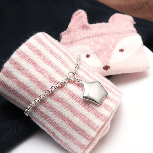 【ART64】純銀兒童手鍊/寶寶手鍊 生日/滿月/彌月禮物推薦 小星星造型 細版