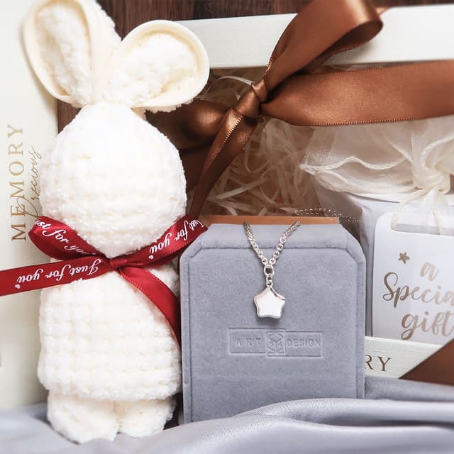 【ART64】純銀彌月禮盒組 寶寶手鍊 新生兒/滿月/彌月禮物推薦 小星星造型 兒童銀飾 細版