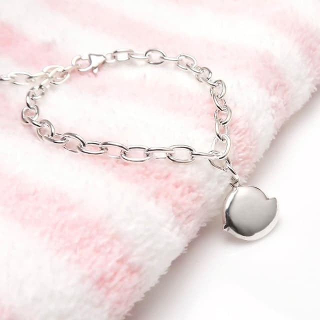 【ART64】純銀兒童手鍊/寶寶手鍊 生日/滿月/彌月禮物推薦 咕咕小雞造型 寬版