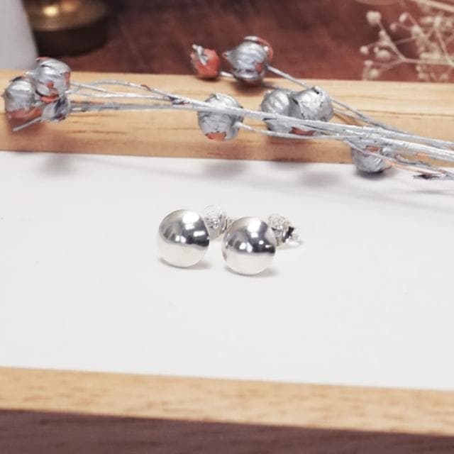 【ART64】圓環經典系列耳環 圓潤大款 925純銀 針式耳環 (女生 男生 中性耳環 )