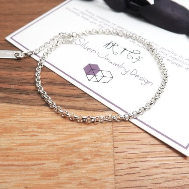 【ART64】純銀 經典小圓手鍊 2.4mm 細鍊 925純銀手鍊 女生手鍊 生日禮物