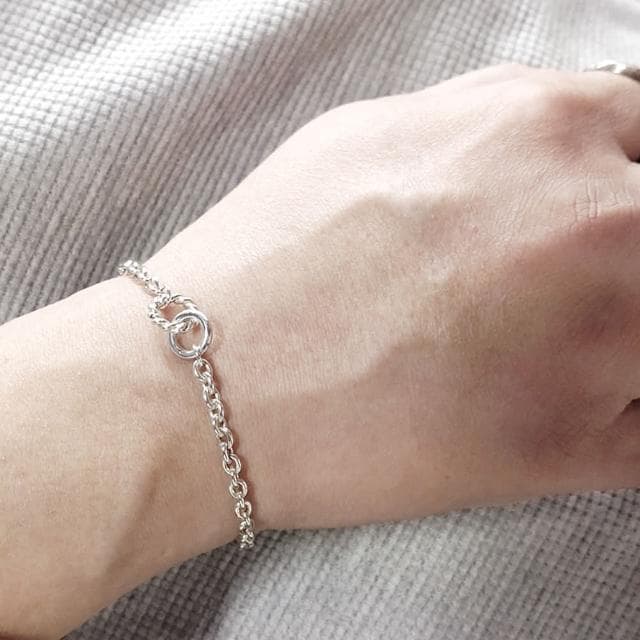 【ART64】純銀 捲捲麻花 925純銀手鍊 寬版 男生手鍊 中性手鍊 情人節禮物