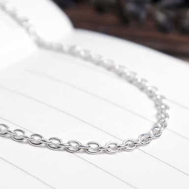 【ART64】純銀 經典圓圈鍊 1.6mm 細鍊 16吋至32吋 長鍊 925純銀項鍊 銀鍊 鍊子 女生項鍊