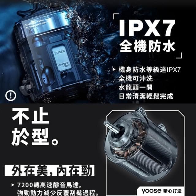 精裝禮盒 yoose ICE 全透明隨身電動刮鬍刀 電動刮鬍刀 刮鬍刀 安全刮鬍刀 電動刮鬍 刮鬍機 刮鬍子 剃鬚刀