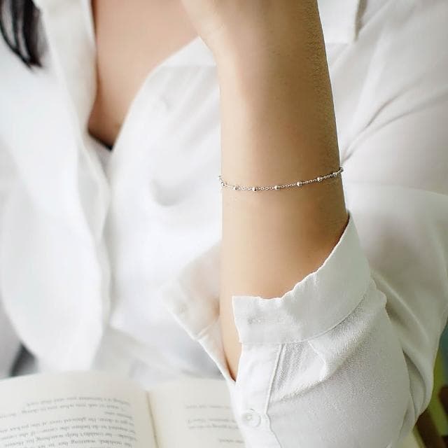 【BLUMA】母女姊妹手鍊 心情點滴圓珠純銀手鍊 女生手鏈 極簡細緻優雅 兒童禮物 飾品禮盒 