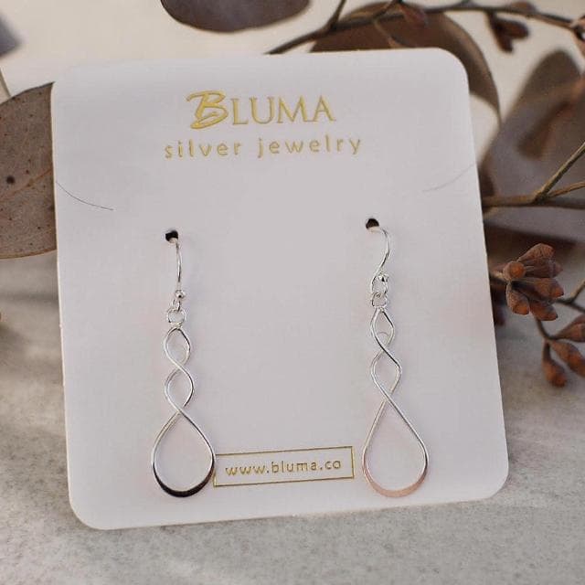 【BLUMA】晚禮服純銀耳環(優雅曲線925純銀彎曲耳勾 簡約韓風 生日情人節禮物 飾品禮盒 新年禮盒)