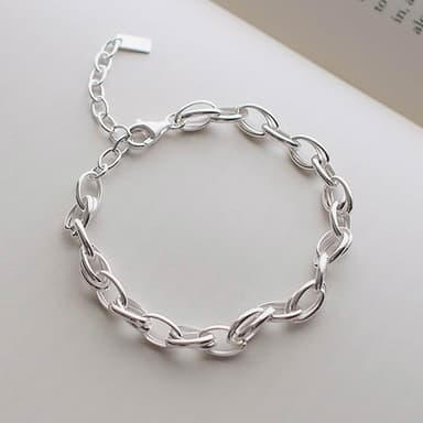 【BLUMA】925純銀圓圈粗手鍊 日光純銀手鍊 生日情人節禮物 女生粗手鏈 高質感飾品 飾品禮盒
