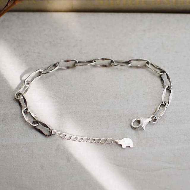 【BLUMA】漫步雲端純銀手鍊(閨蜜手鏈 生日情人節禮物  簡約時尚俐落設計 飾品禮盒 新年禮盒)