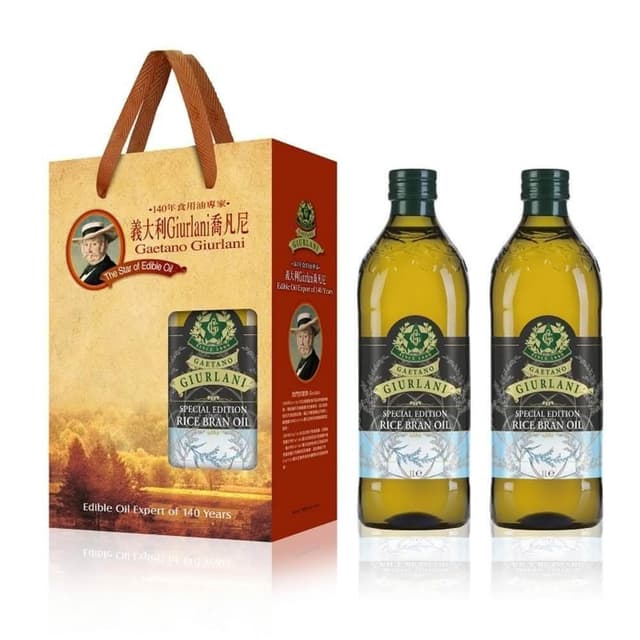 【Giurlani】義大利Giurlani喬凡尼 玄米油1L*2瓶雙入禮盒組 過年禮盒/年節送禮(玄米油)