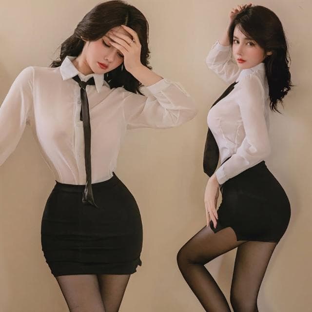 N.n 性感睡衣｜性感秘書套裝(秘書 OL 角色扮演情趣角色服 情趣衣服)