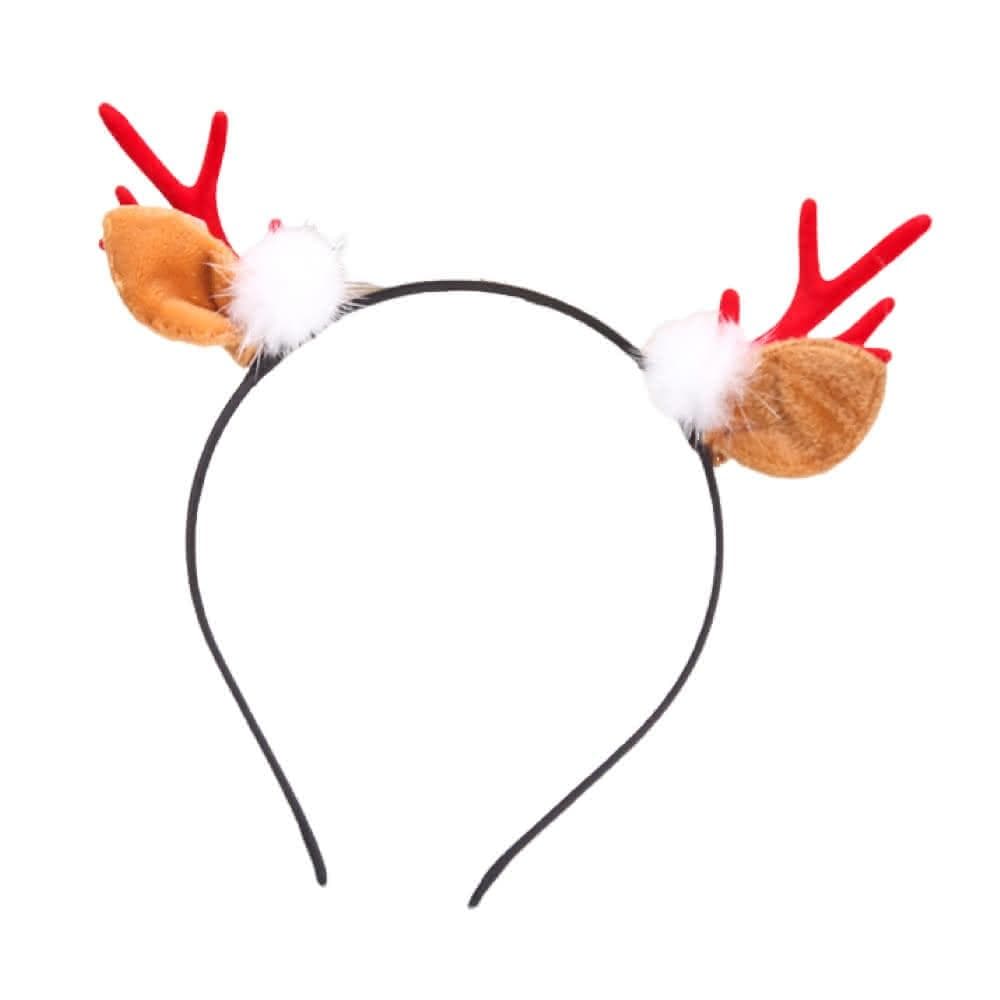 【蕉蕉購物】聖誕髮箍毛球麋鹿款cosplay 派對 裝扮 造型髮箍 聖誕禮物 鹿角髮飾 裝飾 節慶