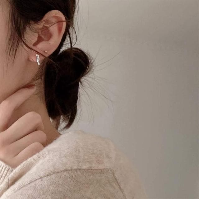 【KT DADA】925 純銀耳環 圈圈耳環 易扣式耳環 抗過敏耳環 易扣式耳環 女生禮物 女孩生日禮物 女友禮物
