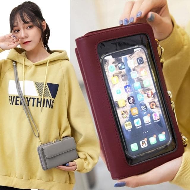 【MoonDy】手機包 錢包 手機斜背包 小方包 觸控手機包 錢包手機包 貼身小包 多功能包包 防盜錢包 拉鍊錢包