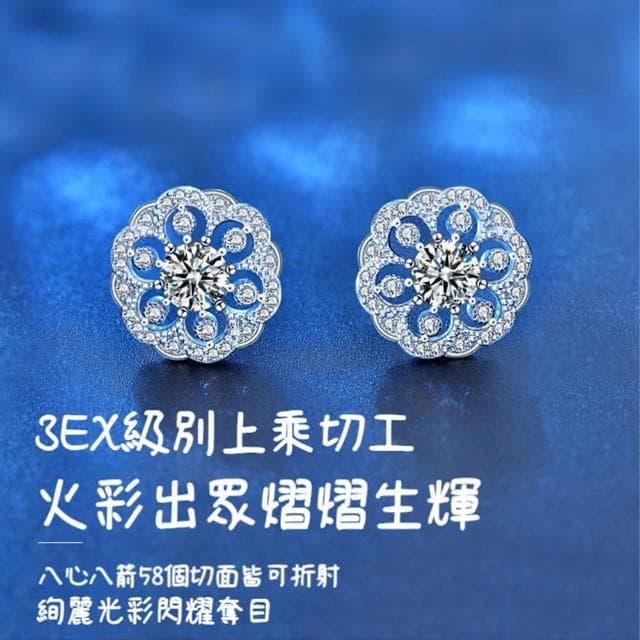 【MoonDy】純銀耳環 生日禮物 韓國耳環 韓國飾品 小花耳環 純銀飾品 圓形耳環 耳飾 ins耳環 歐美耳環
