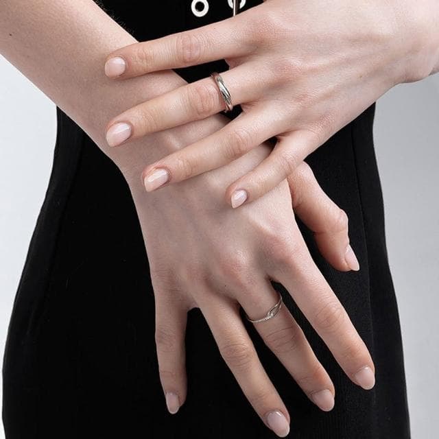 【KT DADA】情侶戒指 求婚戒指 生日禮物 純銀戒指 鋯石戒指 男女對戒 結婚對戒 銀戒 可調節戒指