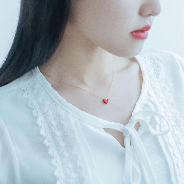 【KT DADA】可愛項鍊 生日禮物 項鍊 女生項鍊 純銀項鍊 鎖骨鏈 細項鍊 金項鍊 愛心項鍊 寶石項鍊 吊墜項鍊
