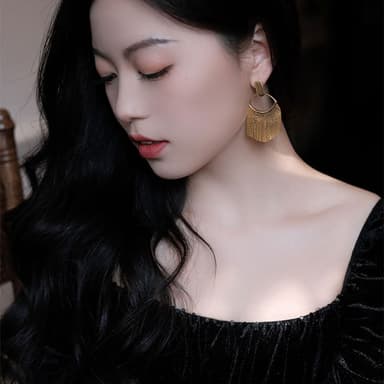 【MoonDy】耳環 銀針耳環 耳飾 歐美耳環 浮誇耳環 K金耳環 大耳環 流蘇耳環 造型耳環 垂吊式耳環 女生飾品