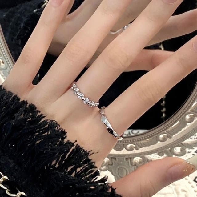 【MoonDy】結婚戒指 情侶戒指 訂婚戒指 對戒 求婚戒指 純銀戒指 生日禮物 可調式戒指 男戒指 女戒指