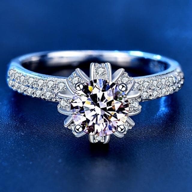 【KT DADA】新娘飾品 求婚戒指 女生飾品 小禮物 指環 純銀戒指 鋯石戒指 貴婦戒指 生日禮物 一克拉戒指