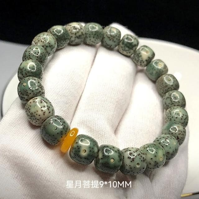 【MoonDy】手串 玉手鍊 翡翠手串 避邪手鍊 保平安 情侶手鍊 單圈佛珠 星月菩提手串 潮流首飾 生日禮物