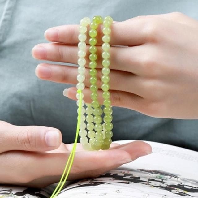 【MoonDy】玉項鍊 漸層項鍊 多圈手鍊 疊戴手鍊 佛珠手串 和田玉項鍊 串珠項鍊 長項鍊 保平安 送長輩 禮物