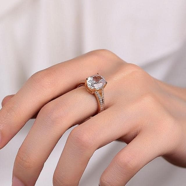 【MoonDy】女戒指 高級感飾品 玫瑰金戒指 銀戒 生日禮物 高碳石戒指 送長輩 冰花切戒 專櫃品質 蛋形戒 禮物