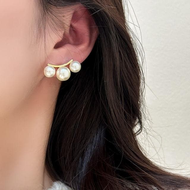 【MoonDy】珍珠耳環 韓國耳環 日系耳環 小眾耳環 簡約耳環耳環 耳釘 耳飾 氣質耳環 金色耳環 閨蜜耳環