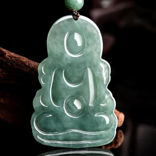 【MoonDy】翡翠項鍊 天然緬甸A貨 翡翠度母觀音 高檔翡翠 掛件 招財 富貴 油青冰種 玉石 玉石吊墜 玉墜 吊墜項鍊 禮物