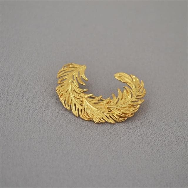 【MoonDy】胸針 別針 小香胸針 金屬胸針 高級感 飾品 造型別針 小禮物 金色胸針 羽毛胸針 毛衣胸針 生日禮物 謝師禮物