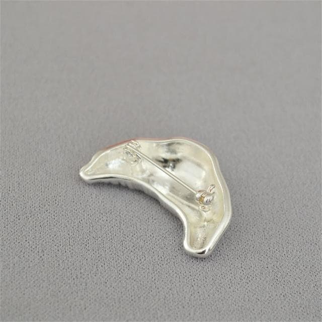 【MoonDy】胸針 別針 圍巾扣 絲巾扣 髮飾 明星同款 造型別針 個性胸針 女生禮物 小眾設計 銀色胸針 可頌別針 生日禮物