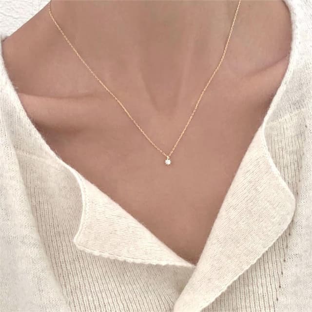 【MoonDy】純銀項鍊 星星項鍊 細項鍊 精緻項鍊 高級感 金項鍊 小項鍊 銀項鍊 韓國項鍊 鎖骨鍊 飾品  送女生 生日禮物
