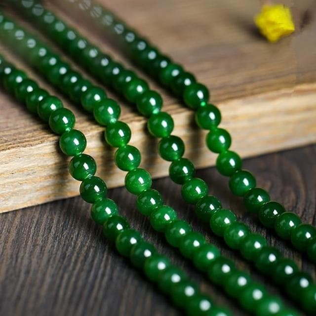 【MoonDy】項鍊 玉項鍊 氣質項鍊 女項鍊 和田玉項鍊 念珠 碧玉項鍊 綠色項鍊 高品質碧玉 保平安 避邪項鍊 送長輩 禮物