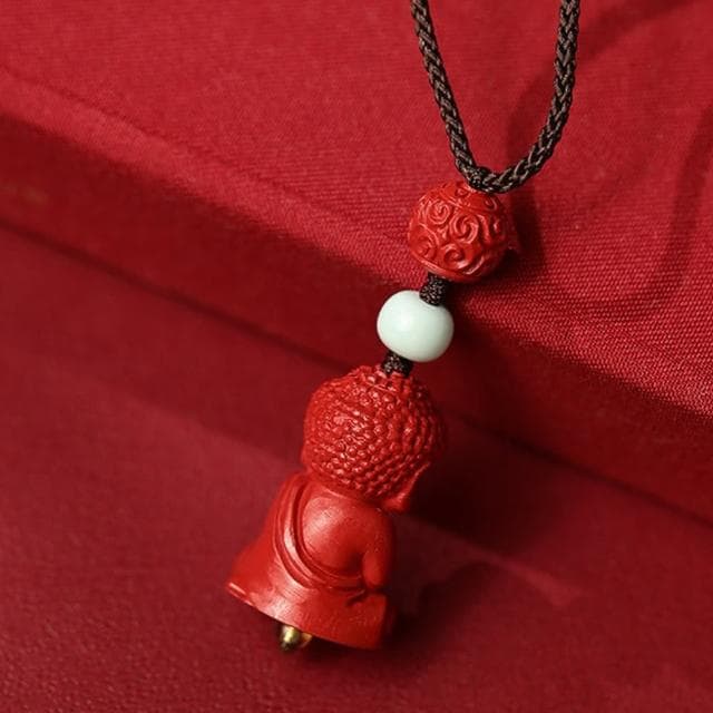 【MoonDy】飾品 吊墜 吊飾 硃砂項鍊 松石 辟邪手鍊 招財納福 保平安 彌勒佛項鍊 護身符 男女同款 鑰匙圈吊飾 小禮物