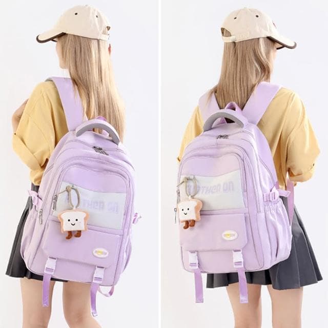 【MoonDy】包包 後背包 書包 大學生背包 可愛背包 奶茶色包包 大容量後背包 雙肩包 日系包包 防潑水包包 行李背包 禮物