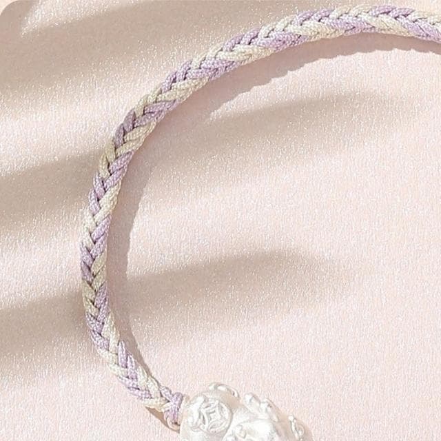 【MoonDy】飾品 999純銀 手工編織 手鍊手環 水晶手鍊 貔貅 招財納福 閨蜜手鍊 招財手鍊 保平安 流蘇 生日禮物