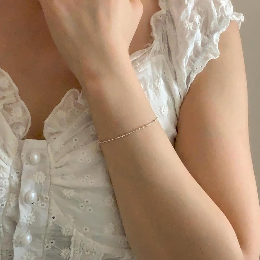 【MoonDy】手鍊 雙層手鍊 手鍊女 925純銀 韓國飾品 純銀手環 閨蜜手鍊 飾品 女生禮物 生日禮物321