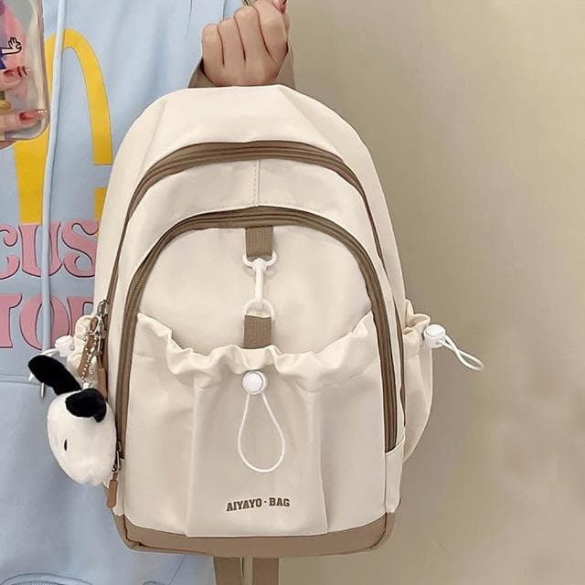 【MoonDy】包包 後背包 小包包 小後背包 兒童後背包 尼龍後背包 束口袋後背包 ins小物 奶茶色包包 可愛包包 生日禮物
